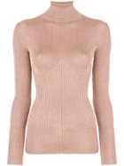 Tom Ford Ribbed Roll Neck Jumper - Nude & Neutrals