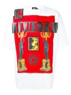 Fausto Puglisi Block Print T-shirt, Men's, Size: 46, White, Cotton