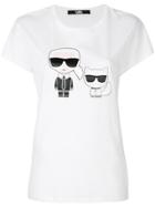 Karl Lagerfeld Karl & Choupette Ikonik T-shirt - White