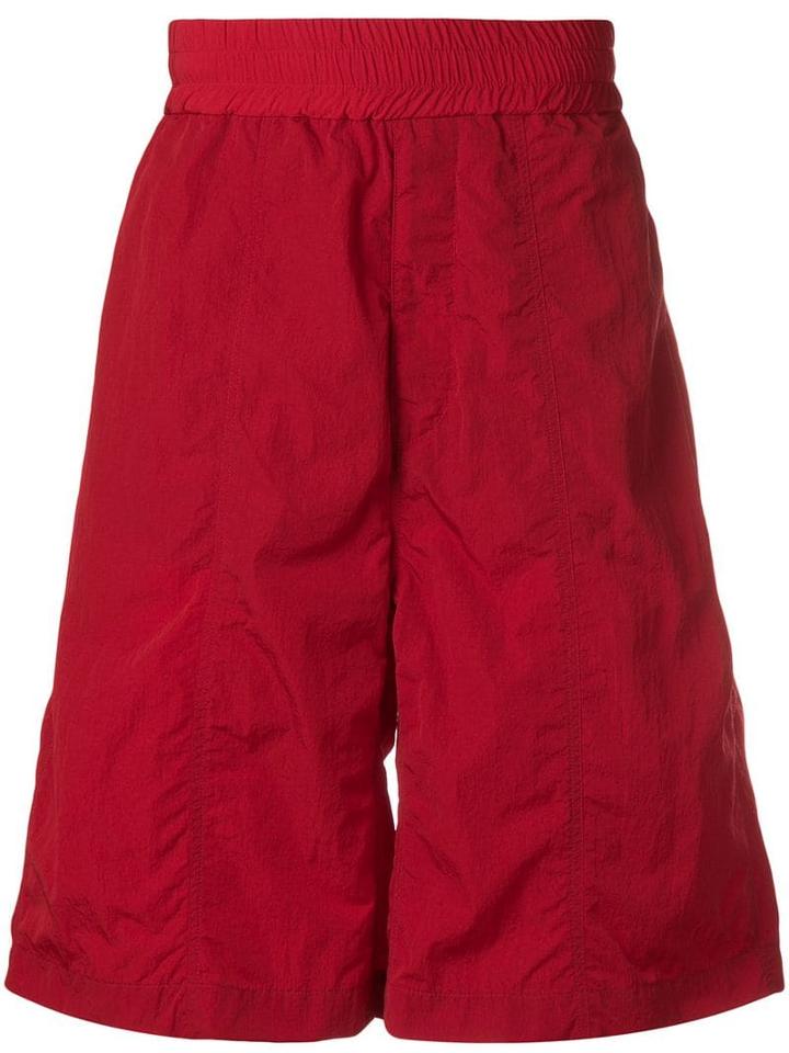 Ami Paris Oversized Track Shorts - Red