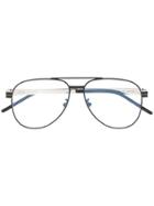 Saint Laurent Eyewear Slm54 Aviator-style Glasses - Black