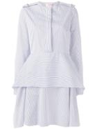 Stella Mccartney Striped Peplum Dress - White