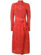 Proenza Schouler Crochet Crewneck Dress - Orange