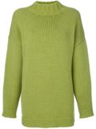 Alexander Mcqueen - High Neck Jumper - Women - Cashmere - Xs, Green, Cashmere