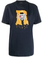 Rokh Tiger Logo Print T-shirt - Blue