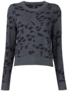 Marc Jacobs Animal Intarsia Cardigan, Women's, Size: Xs, Grey, Cashmere