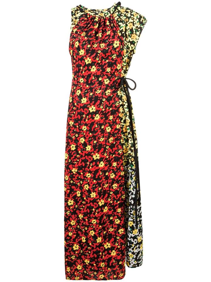 Proenza Schouler Asym Long Dress-printed Viscose Georgette -