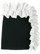 Msgm - Ruffle Mini Skirt - Women - Polyester/spandex/elastane - 44, Black, Polyester/spandex/elastane