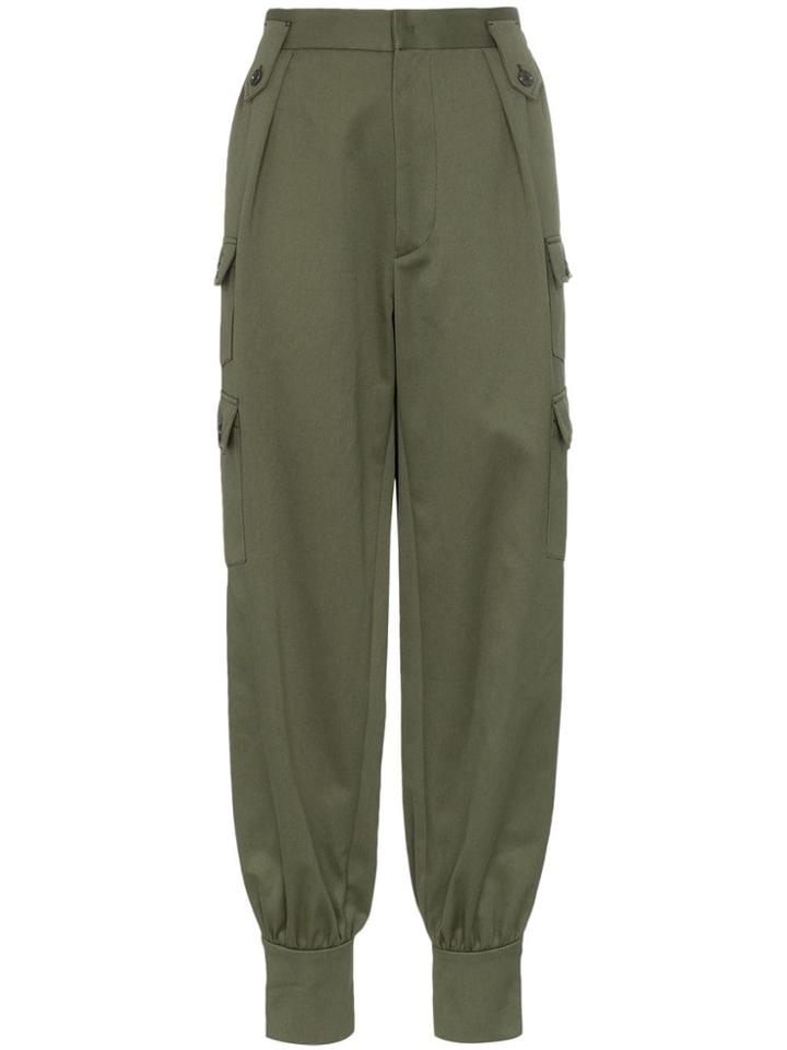 Miu Miu Tapered Cargo Trousers - Green