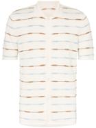 Jacquemus Stripe Linen Polo Shirt - Neutrals