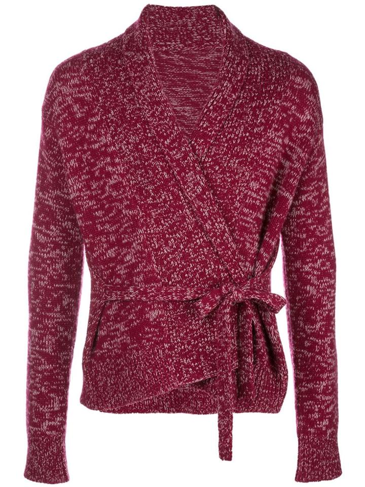 Sies Marjan Maxim Recycled Cashmere Wrap-style Cardigan - Red