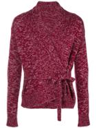 Sies Marjan Maxim Recycled Cashmere Wrap-style Cardigan - Red