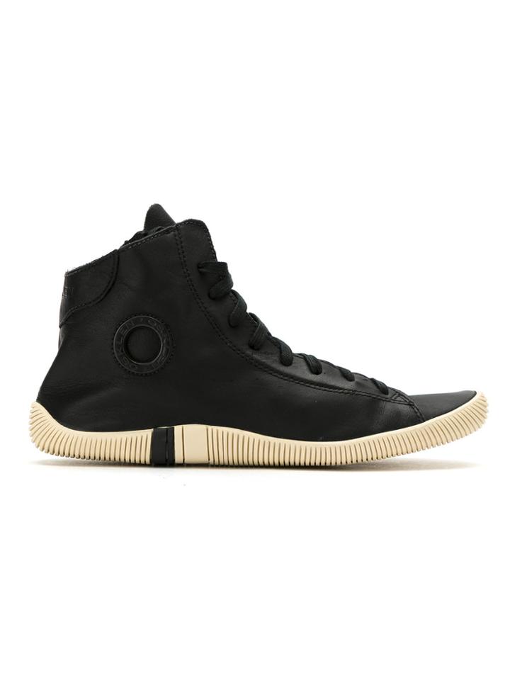Osklen Leather Hi-top Sneakers - Black