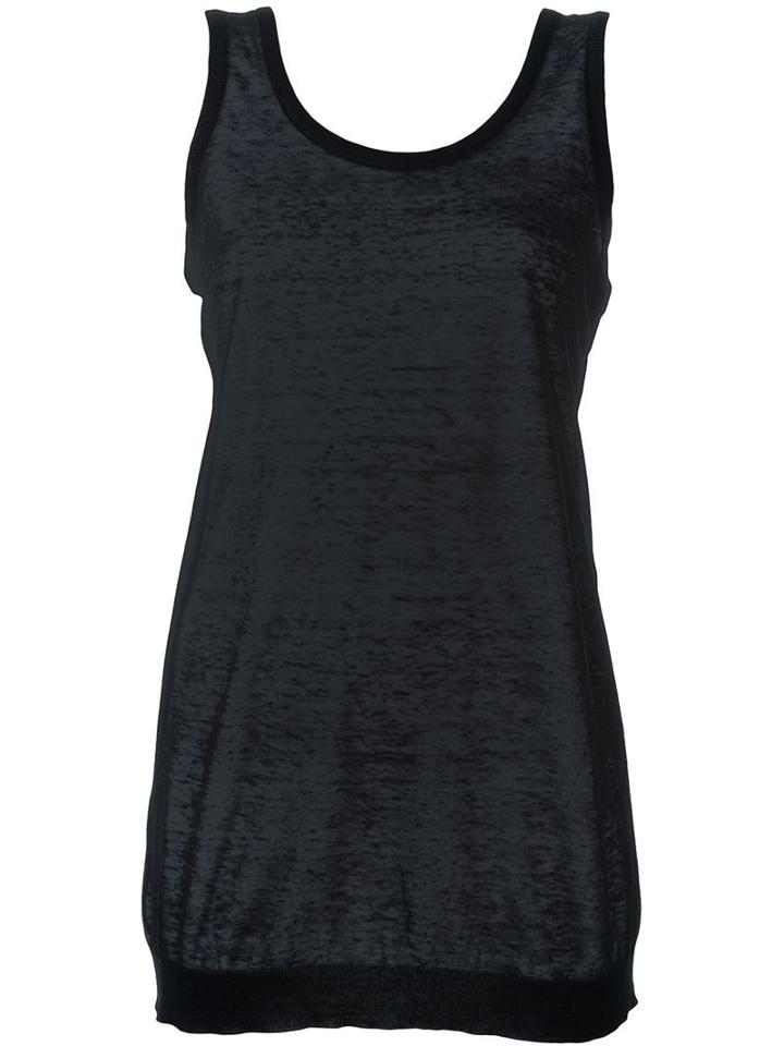Givenchy Fine Knit Tank Top, Women's, Size: Small, Black, Linen/flax/polyamide