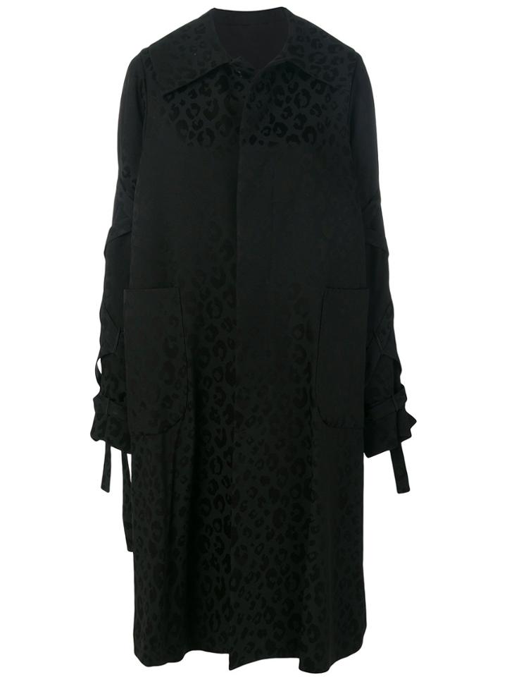 Comme Des Garçons Noir Kei Ninomiya Leopard Print Coat - Black