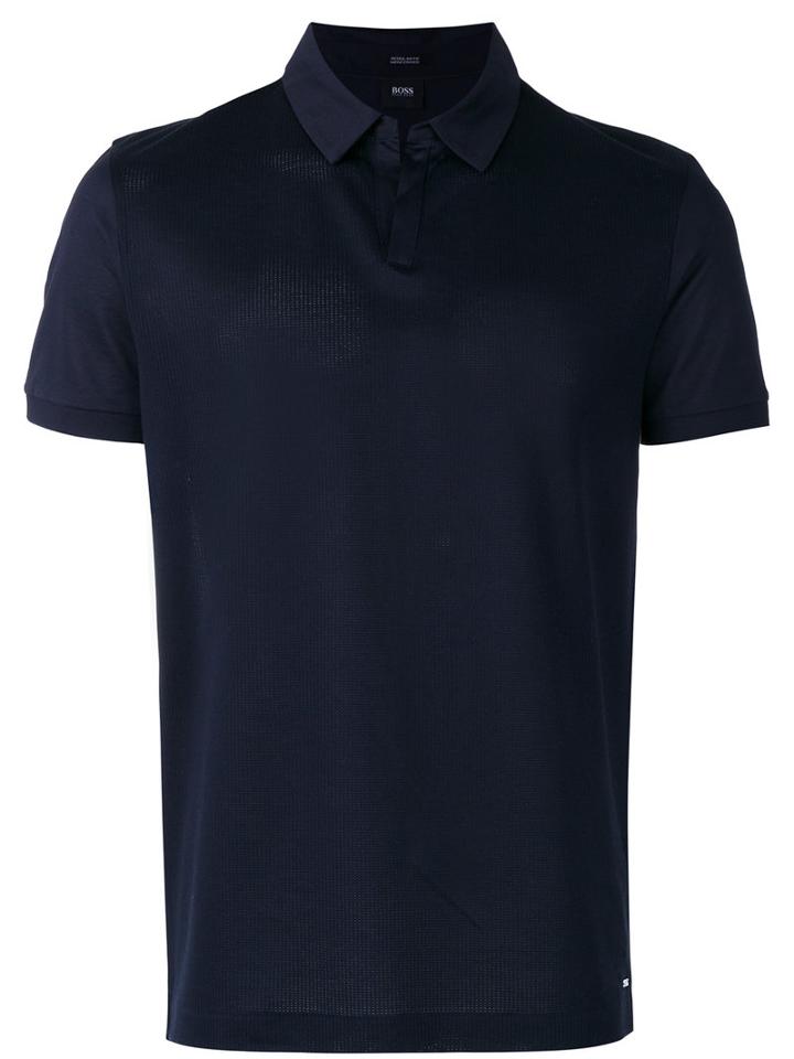 Boss Hugo Boss - Open Neck Polo Shirt - Men - Cotton - Xxl, Black, Cotton