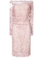 Olvi S Lace Fitted Dress - Pink & Purple