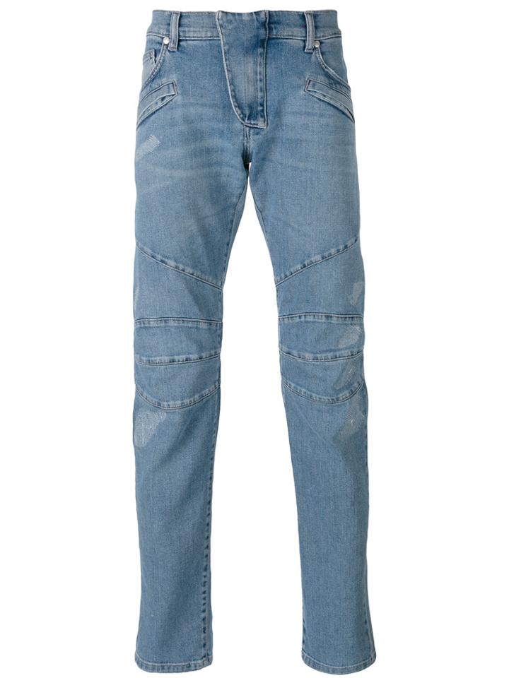Pierre Balmain Seaming Details Slim-fit Jeans - Blue