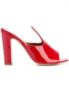 Paris Texas Slip On Mules - Red