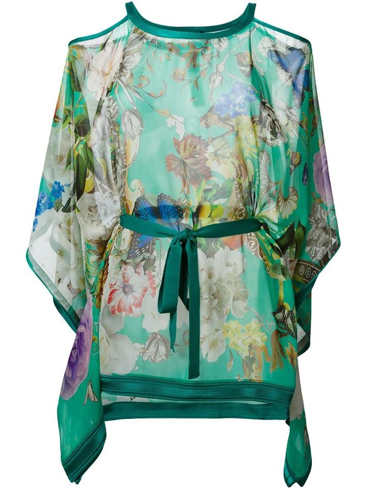 Roberto Cavalli Off-shoulder Printed Blouse