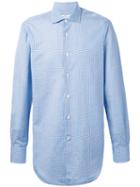 Kiton - Checked Shirt - Men - Cotton - 42, Blue, Cotton