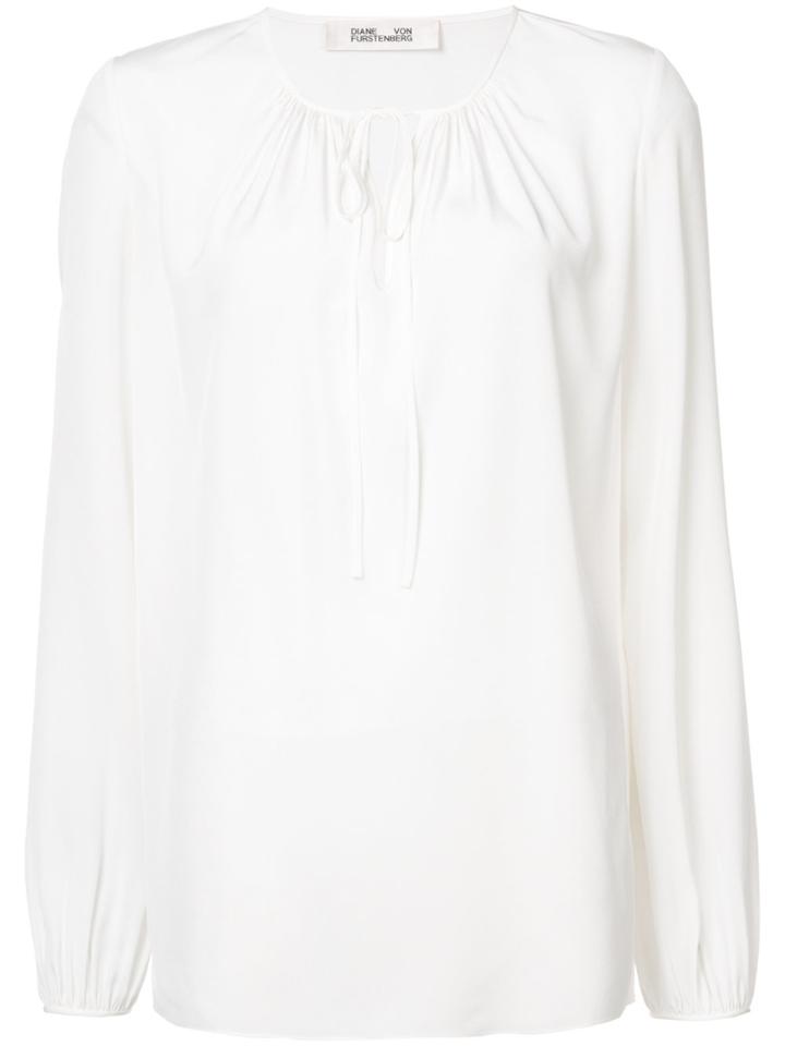 Dvf Diane Von Furstenberg Keyhole Blouse - White