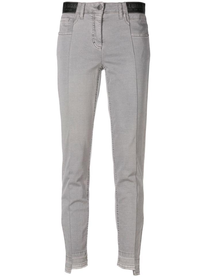 Luisa Cerano Slim Panelled Trousers - Grey