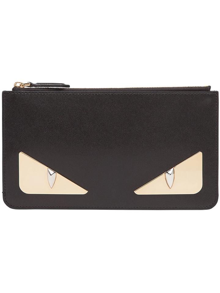 Fendi Bag Bugs Zipped Clutch - Black
