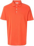 Gieves & Hawkes Logo Embroidered Polo Top - Orange