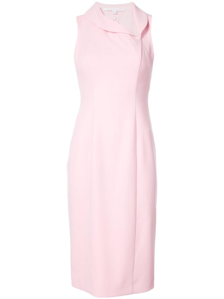 Black Halo Round Collar Fitted Dress - Pink & Purple