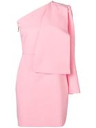 Msgm Crepe One-shoulder Dress - Pink