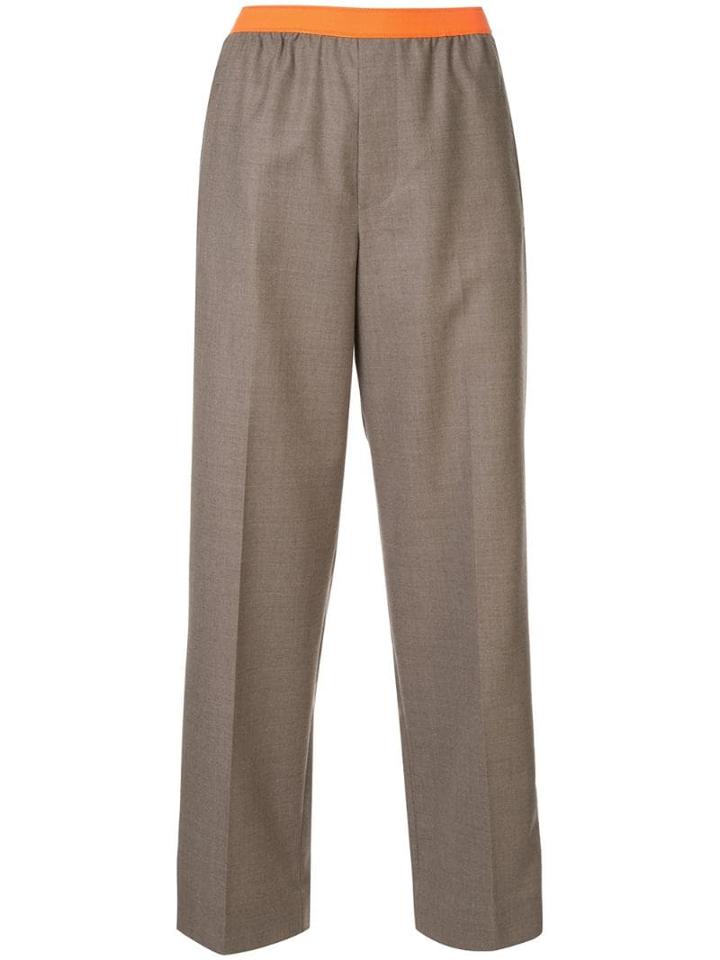 Kolor Floral Panelled Tailored Trousers - Grey