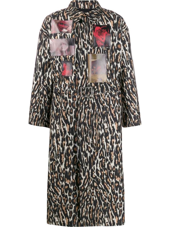 Raf Simons Abrigos Animalier Car Coat - Brown