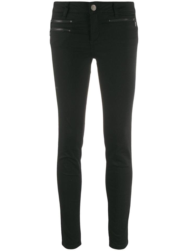 Liu Jo Zipped Detail Denim Jeans - Black