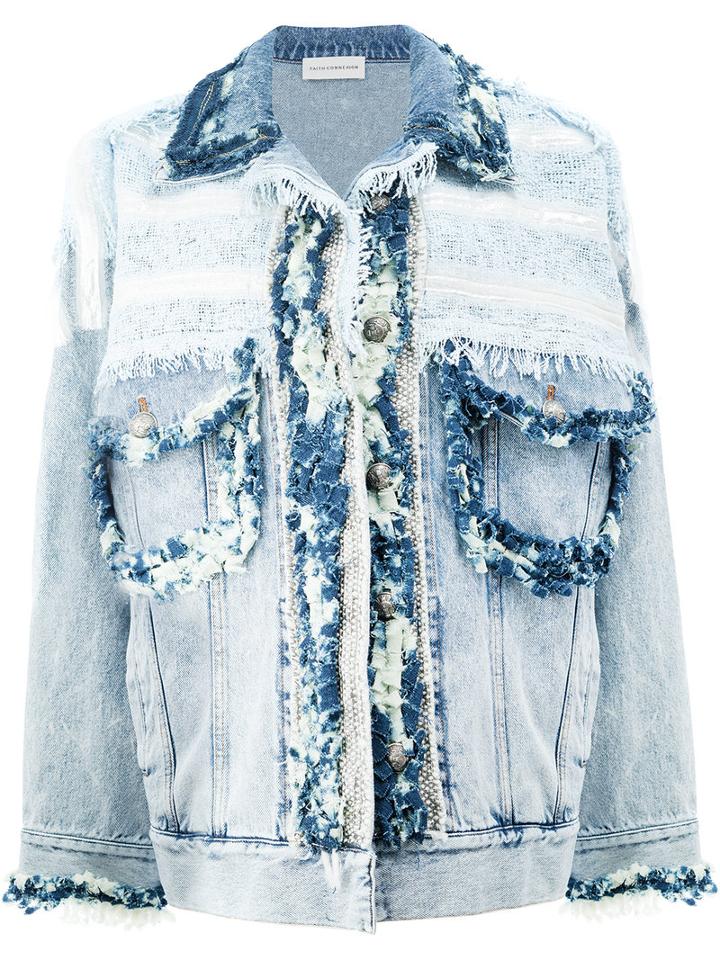 Faith Connexion - Frayed Denim Jacket - Women - Cotton - S, Blue, Cotton