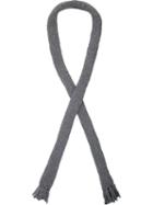 Christopher Raeburn Oversized Hand-knit Scarf, Men's, Grey, Wool