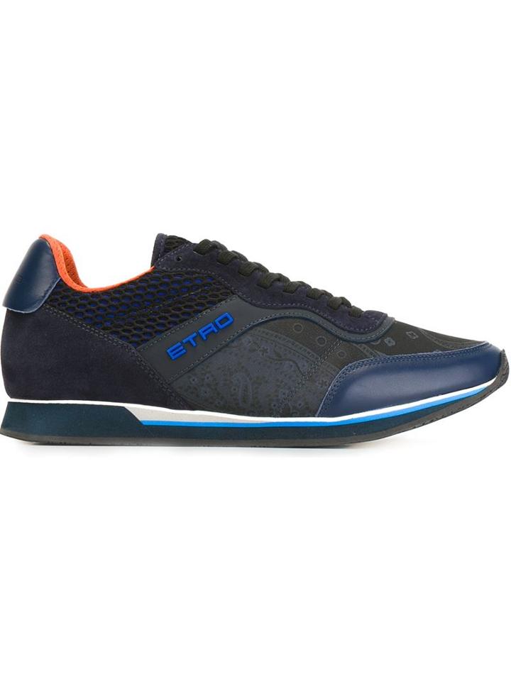 Etro Paisley Print Panelled Sneakers