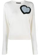 Emporio Armani Heart Print Sweater - White