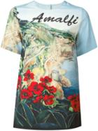 Dolce & Gabbana Amalfi Print T-shirt, Women's, Size: 44, Blue, Silk
