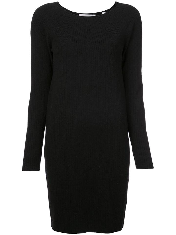 Vince Ribbed Midi Dress - Black