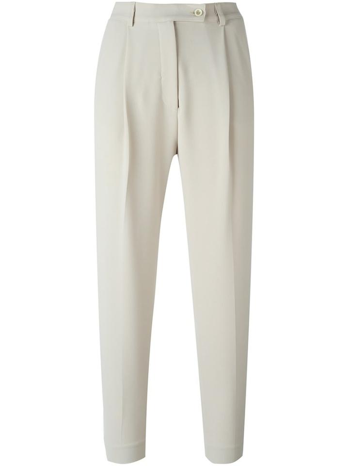 Eleventy Tapered Trousers, Women's, Size: 40, Nude/neutrals, Nylon/polyester/polyurethane