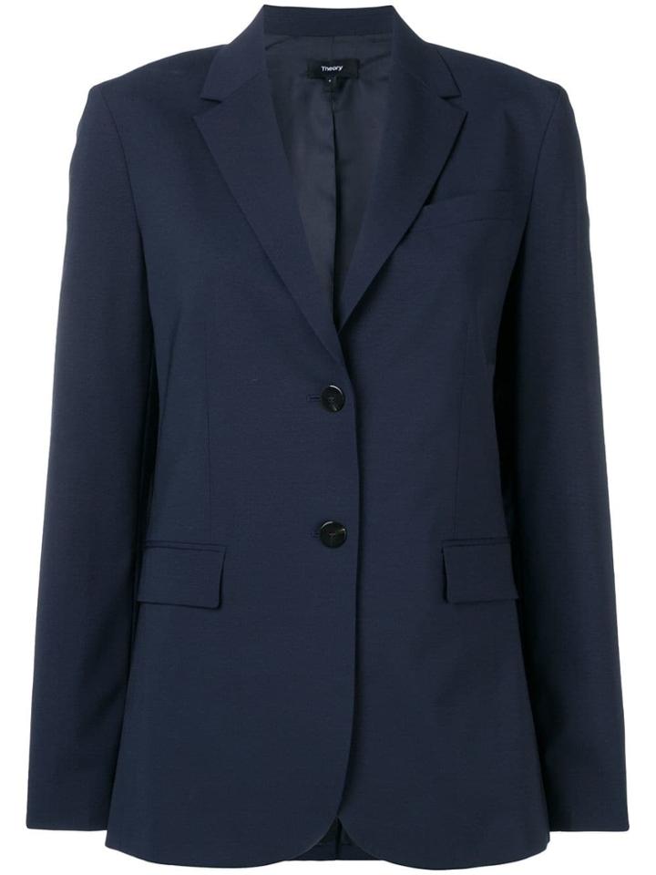 Theory Fitted Tailored Blazer - Blue