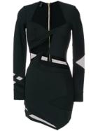 Alexandre Vauthier Sheer Panel Dress - Black