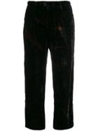Collina Strada Cropped Tie-dye Trousers - Black
