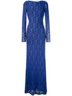 Alice+olivia Maryanna Flared Maxi Dress, Women's, Size: 4, Blue, Nylon/polyester/spandex/elastane