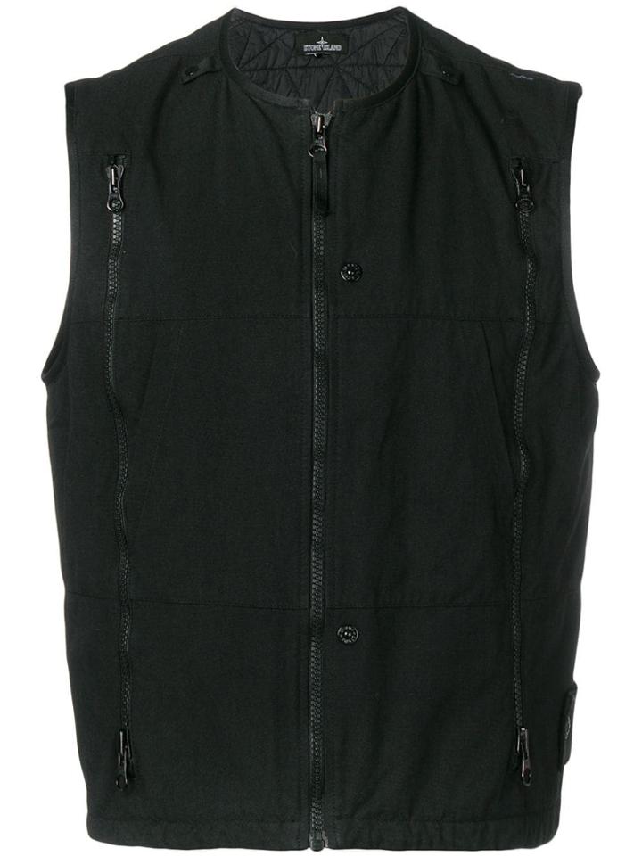 Stone Island Shadow Project Compass Badge Gilet - Black