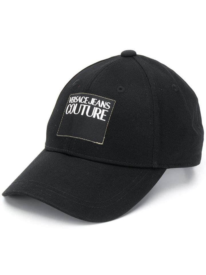 Versace Jeans Couture Logo Patch Baseball Cap - Black