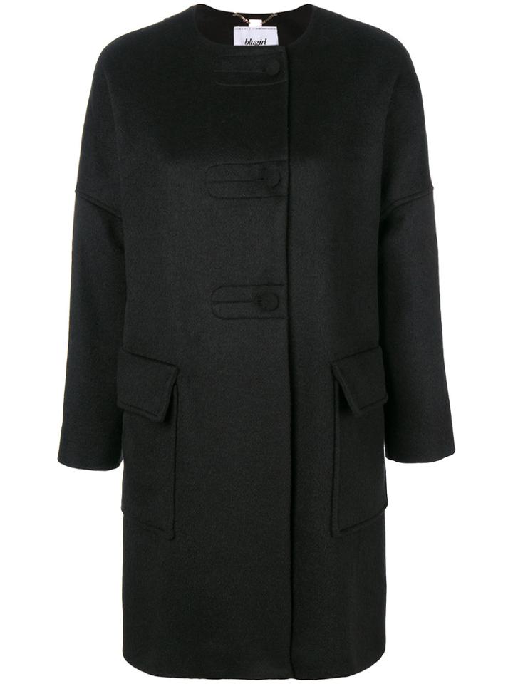 Blugirl Dropped Shoulder Coat - Black