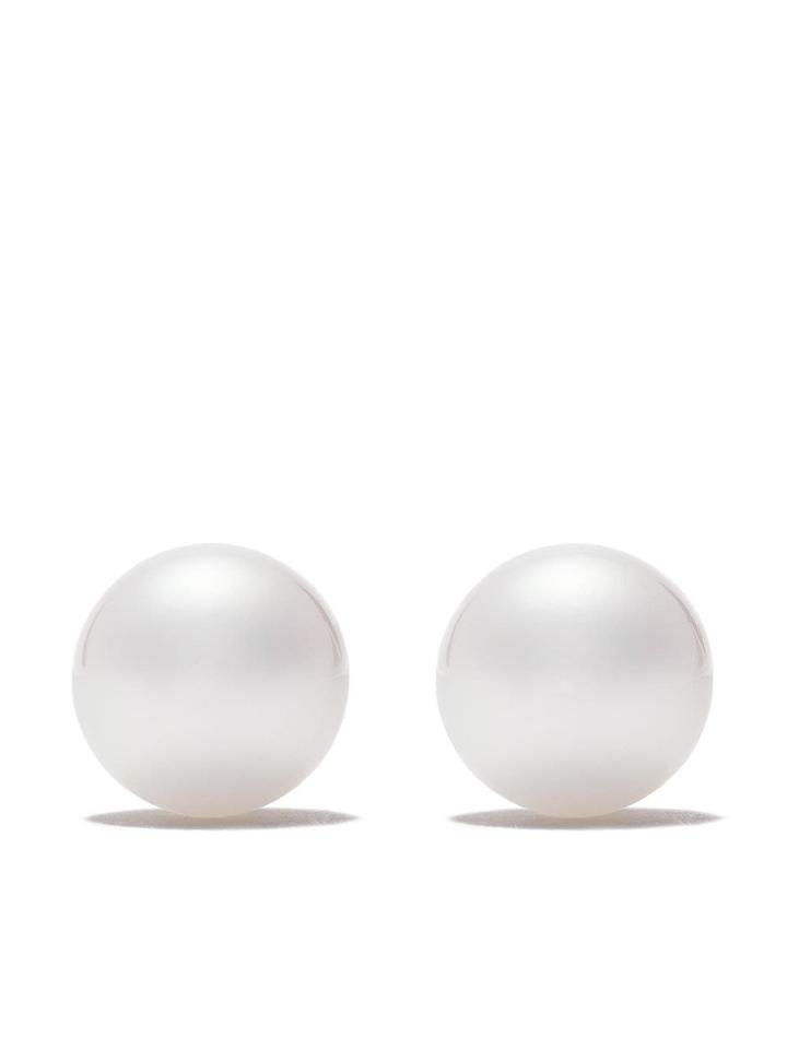 Tasaki 18kt White Gold 8mm Akoya Pearl Earrings