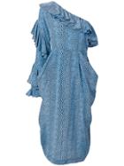 Philosophy Di Lorenzo Serafini One-shoulder Ruffled Patterned Dress -